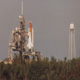 ATLANTIS ON PAD 39-B    FRONT VIEW